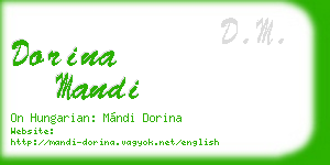dorina mandi business card